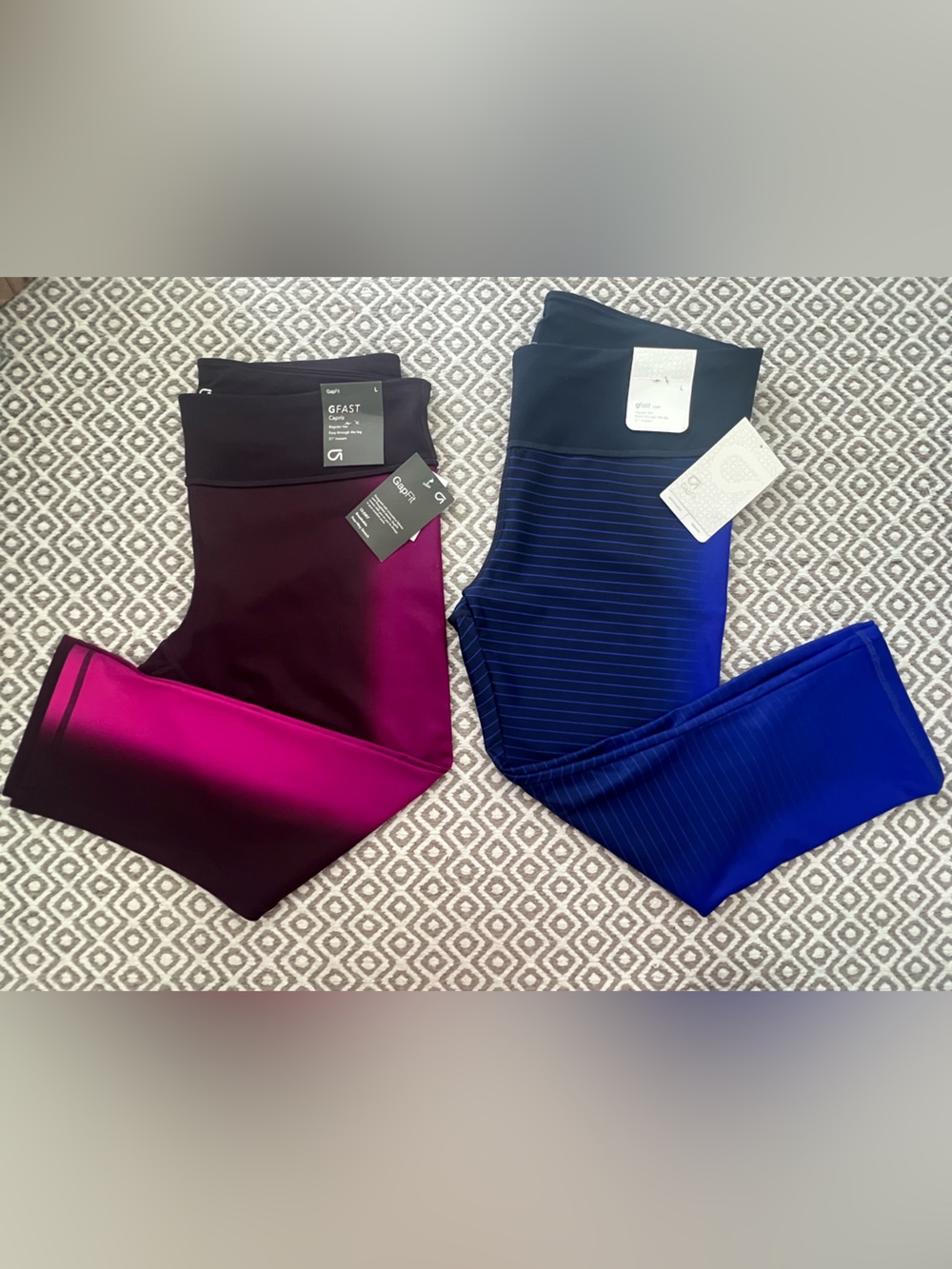 2 GAPfit Gfast Capri Leggings. Size Large. NWT.
